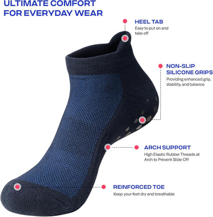 Grip Socks For Men Non Slip  (4 pairs)