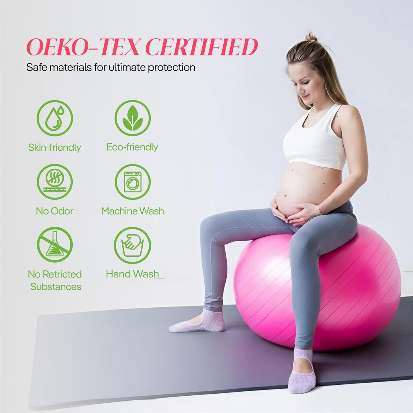 4 Pairs CoolMate Pilates Socks with Grips for Women, Yoga Socks, Crew Non Slip Women for Barre, Pilates Gifts (Pink/White/Light Purple/Black)